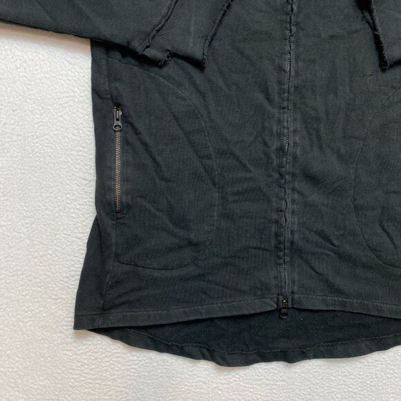 Thom Krom Hoodie Mens XL Black Avant Garde Full Zip Distressed - Picture 4 of 11
